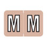 Barkley Alpha Labels, ACPM-Series, 1 H x 1 1/2 W, Letter M, Taupe, 500/Roll