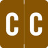 Barkley Alpha Labels Letter C Brown ADPK-C