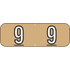 Barkley Numeric Labels, NBAM, 1 1/2 x 1/2, Number 9, Gold, 500/RL (BANM-9)