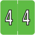 Barkley NBRM Numeric Labels Number 4 Green BKNM-4