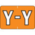 Barkley Alpha Label Packs Letter Y Orange BRPK-Y
