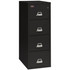 FireKing 2-Hour 4-Drawer Vertical File Cabinet – Black, Legal Size
