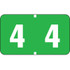 Digi Color Alternate Numeric Label, 1-5/8W x 15/16H,  Number 4, Green, 250/RL, DXNM-4