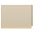End Tab Classification Folders, 1 Divider, Letter Size, Manila, 10/Box