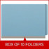 End Tab Pressboard Classification Folders, 2 Dividers, Letter Size, Blue, 10/Box