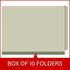 End Tab Pressboard Classification Folders, Letter Size, 2 Dividers, Gray/Green, 10/Box