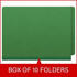 End Tab Pressboard Classification Folders, 2 Dividers, Letter Size, Moss Green, 10/Box