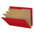 Deep Red Letter Size End Tab Pressboard Classification Folder (DV-S43-38-3DRED)