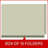 End Tab Pressboard Classification Folders, 3 Dividers, Letter Size, Type III Gray/Green, 10 per Box