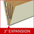 End Tab Pressboard Classification Folders, 3 Dividers, Letter Size, Type III Gray/Green, 10 per Box