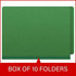 End Tab Pressboard Classification Folders, 3 Dividers, Letter Size, Type III Moss Green, 10 per Box