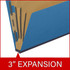 End Tab Pressboard Classification Folders, 3 Dividers, Letter Size, Type III Royal Blue, 10 per Box