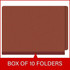 End Tab Pressboard Classification Folders, 3 Dividers, Letter Size, Type III Red, 10 per Box