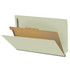 Gray/Green Legal Size End Tab Pressboard Classification Folder (DV-S52-14-3GRN)