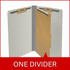 End Tab Pressboard Classification Folders, 1 Divider, Legal Size, Gray, 10/Box