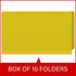 End Tab Pressboard Classification Folders, 1 Divider, Legal Size, Yellow, 10/Box