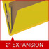 End Tab Pressboard Classification Folders, 1 Divider, Legal Size, Yellow, 10/Box