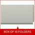 End Tab Pressboard Classification Folders, 2 Dividers, Legal Size, Type III Gray, 10 per Box