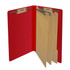 End Tab Pressboard Classification Folders, 3 Dividers, Legal Size, Type III Deep Red, 10 per Box