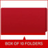 End Tab Pressboard Classification Folders, 3 Dividers, Legal Size, Type III Deep Red, 10 per Box