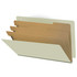 Gray/Green Legal Size End Tab Pressboard Classification Folder (DV-S53-38-3GRN)