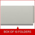 End Tab Pressboard Classification Folders, 3 Dividers, Legal Size, Type III Gray, 10 per Box