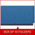 End Tab Pressboard Classification Folders, 3 Dividers, Legal Size, Type III Royal Blue, 10 per Box
