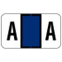 Jeter Alpha Labels 0200 Series Letter A Dark Blue (JAAM-A)