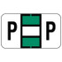 Jeter Alpha Labels 0200 Series Letter P Green (JAAM-P)