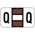 Jeter Alpha Labels 0200 Series Letter Q Dark Brown (JAAM-Q)