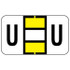 Jeter Alpha Labels 0200 Series Letter U Yellow (JAAM-U)