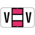 Jeter Alpha Labels 0200 Series Letter V Pink (JAAM-V)