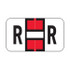 Jeter Alpha Labels, 2800-Series, 15/16 H x 1 5/8 W, Letter R, Red, 500/Roll, JEAM-R