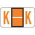 Jeter Alpha Labels Letter K Light Orange JRAM-K