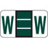 Jeter Alpha Labels Letter W Dark Green JRAM-W