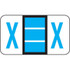 Jeter Alpha Labels Letter X Blue JRAM-X
