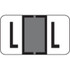 Jeter Alpha Labels, 7200-Series, 15/16 H x 1 5/8 W, Letter L, Gray, 500/Roll
