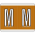 Kardex Alpha Label Letter M (500/Roll)