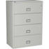 Gray Phoenix 4-Drawer Lateral File Cabinet, 38-Inch Wide, 1-Hour Fireproof LAT4W38, Secure Office Storage