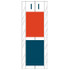 Acme Visible Label Letter I 4 x 1-1/2 102/Pack