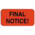 Tabbies Remind'R'Labels, "Final Notice!", Item 40508