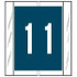 SFI Numeric Labels, 12800 Series, 1 2/3 H x 1 1/2 W, Number 1, Blue (12801)