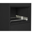 Interior of Phoenix LTR2W25 black drawer compartment showing steel filing rails and drawer cavity