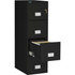Phoenix File Cabinet, 4-Drawer, Letter Size, 25" Deep, Black, Open