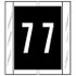 SFI Numeric Labels, 12800 Series, 1 2/3 H x 1 1/2 W, Number 7, Black (12807)