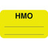 Insurance Labels, HMO, 7/8 H x 1-1/2 W, Chartreuse, 250/Roll