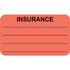 Insurance Labels, Insurance, 250/Box (MAP1700)