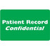 HIPAA Compliant Labels, Patient Record Confidential, 4 x 2-1/2, Green/White, 100/Roll (MAP256)
