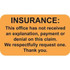 Insurance Labels, Insurance, 7/8 x 1-1/2, Fl. Orange, 250/Roll (MAP2700)