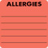 Allergy Labels, Allergies, 2 x 2, Fl. Red, 250/Roll (MAP3220)